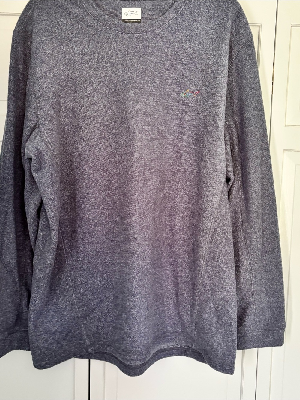 Greg Norman Collection Heathered Navy Long-Sleeve fleece Sweater